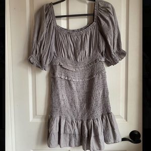 Gray smocked dress